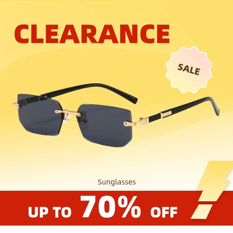 Lunettes de pêche sans monture rectangulaires tendance pour femmes et hommes été voyage
