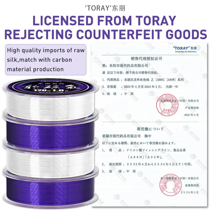 Ligne de pêche fluorocarbone ZUKIBO revêtue souple - Fil monofilament japonais pour eau douce et mer