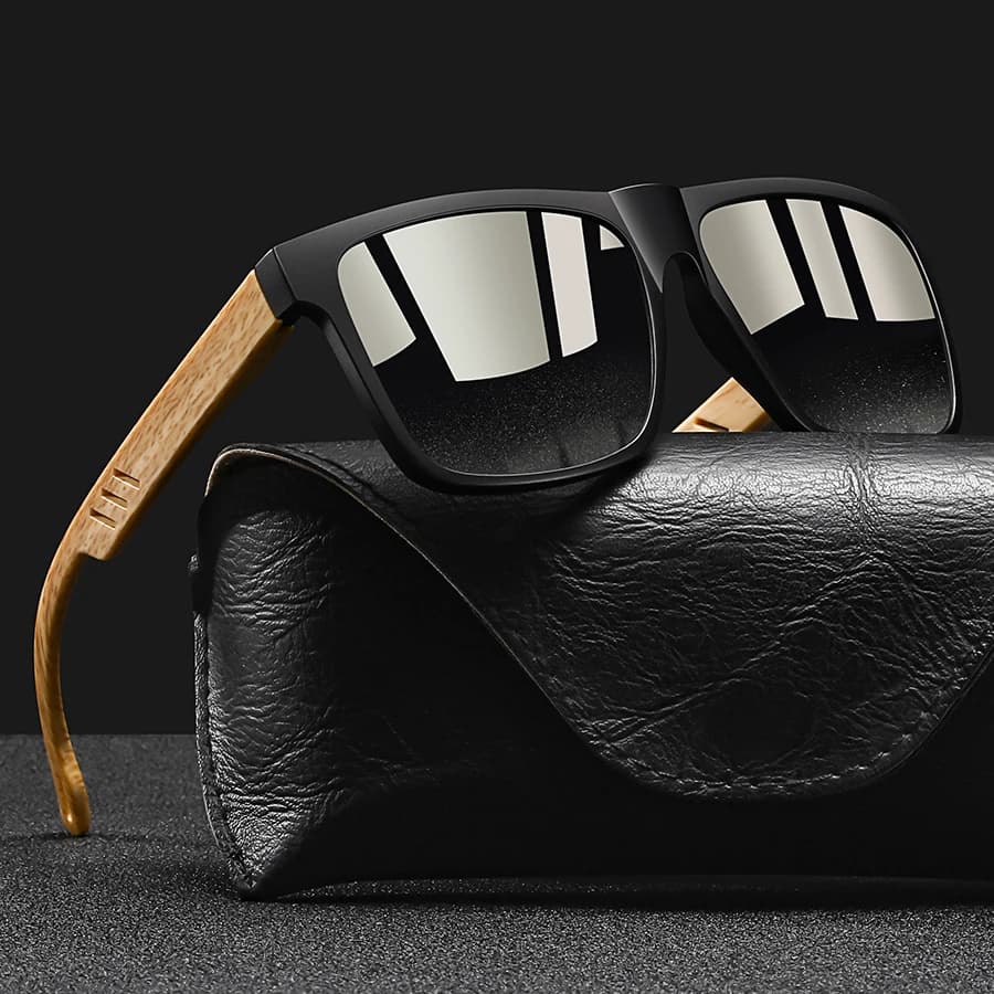 Lunettes carrées vintage luxe pêche - Monture double carrée designer UV400 homme femme conduite