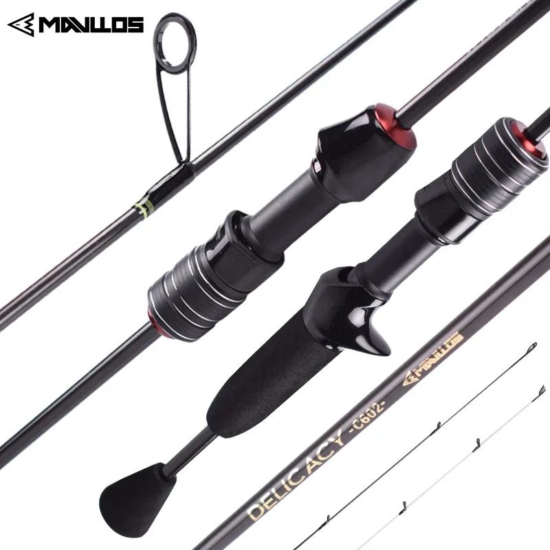 Canne ultralight Mavllos Delicacy pointe solide 0.6-10g pour truite - Canne BFS casting rapide carbone UL