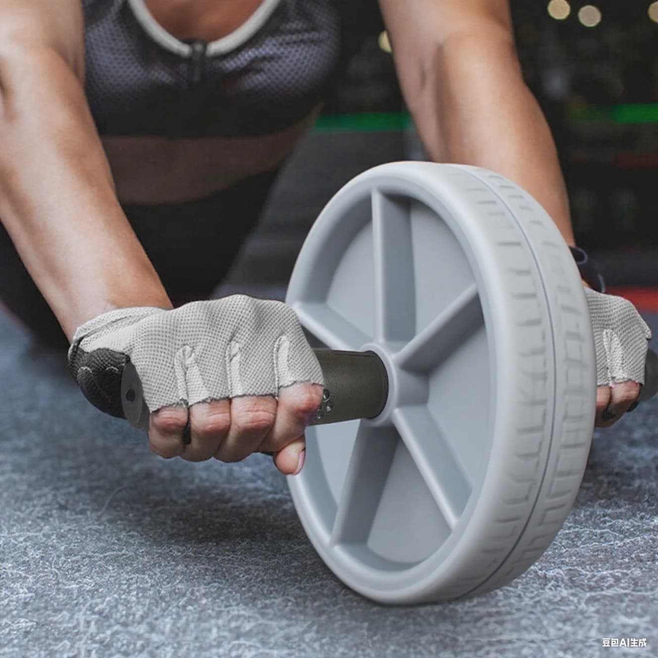 Roue abdominale Ab Roller JFL01 - Matériel d'exercice pour abdominaux sans bruit - Pêche