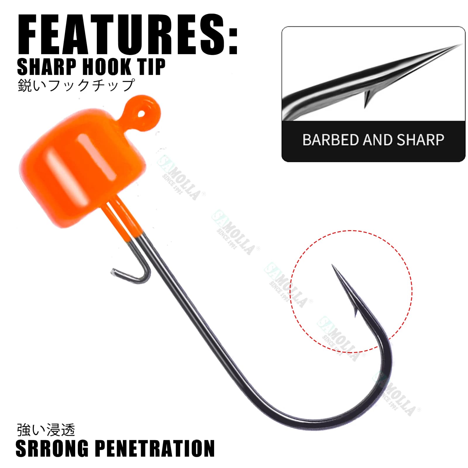 Têtes de ligne Ned Rig hameçons BKK 1.6g à 5.8g pour leurres souples truite perche broche