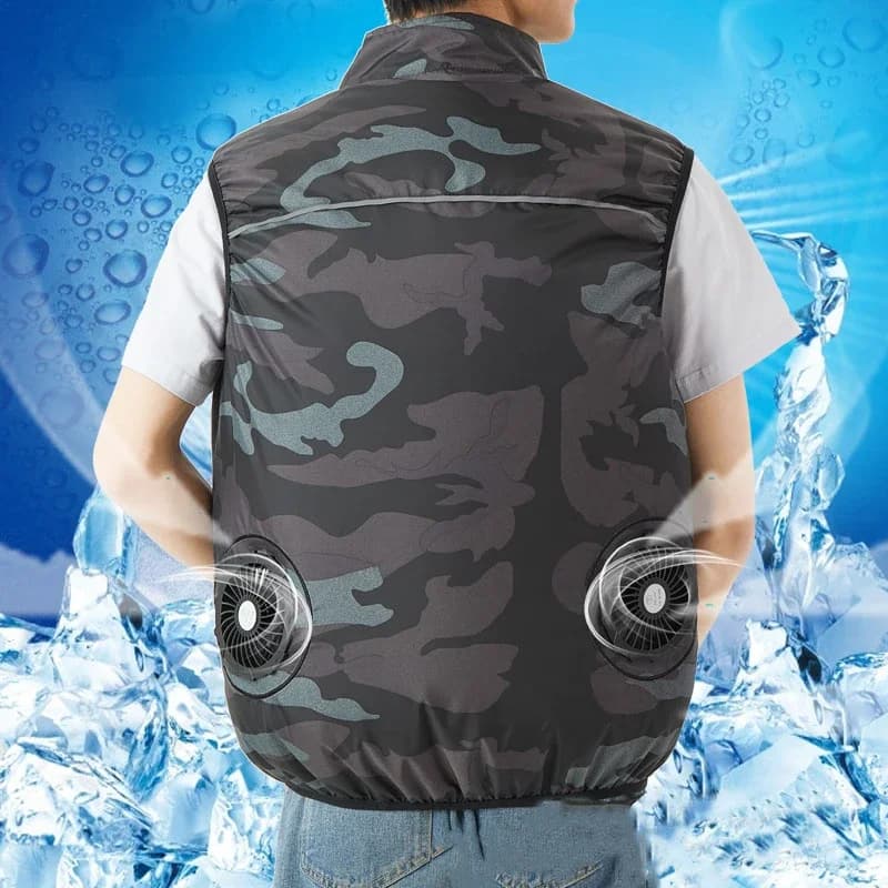 Veste ventilée USB homme été protection chaleur travail équitation pêche vêtement climatisation portable