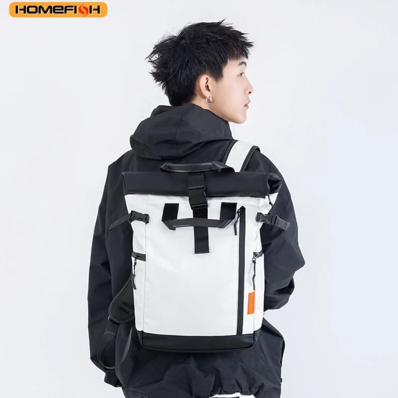 Sac à dos homme HOMEFISH voyage ordinateur - Randonnée camping étanche école affaires université