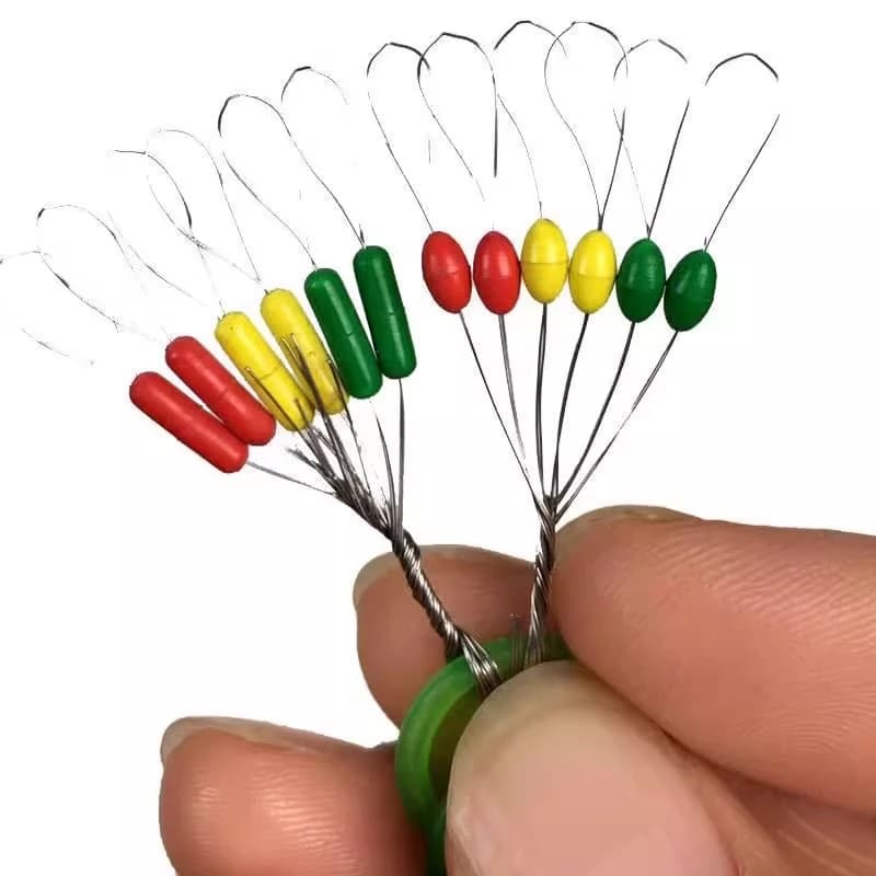 60 haricots espaceurs flotteurs ovale couleur caoutchouc ligne pêche accessoires équipement