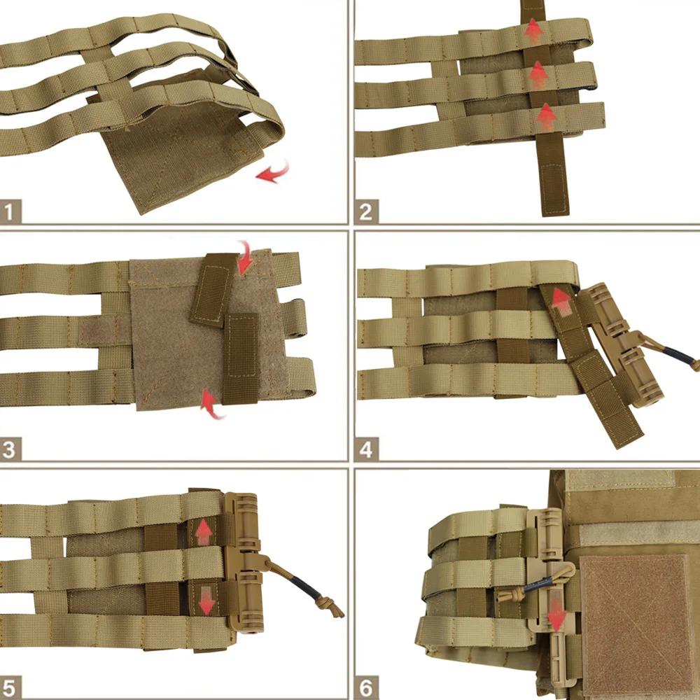 Kit boucles dégagement rapide 2 pièces - Pour gilets tactiques de pêche et airsoft