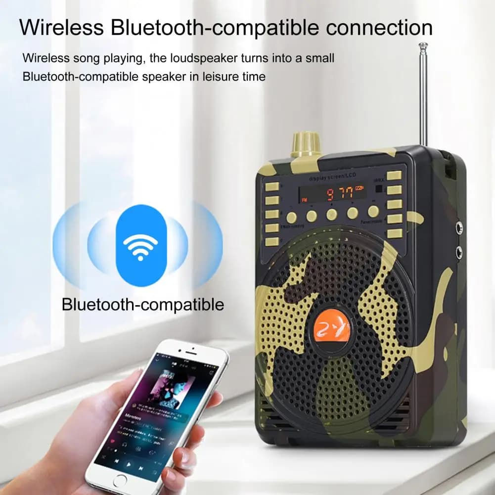 Amplificateur son 1000m télécommande professionnel compact pour appeaux leurres équipement chasse