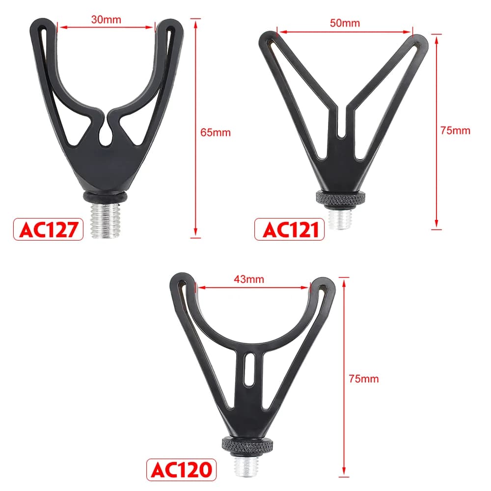 Support de canne à pêche carpe 2 pièces Hirisi pour pêche sur berge avec porte-canne et tête réglable