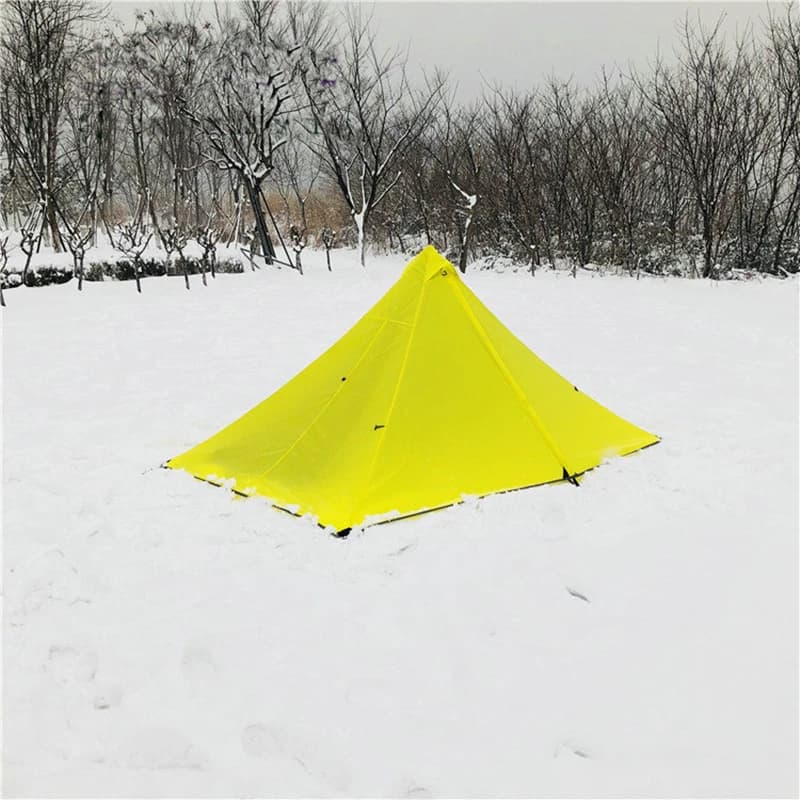 Tente pyramidale 1 personne sans bâton ultralégère pour pêche chasse et camping
