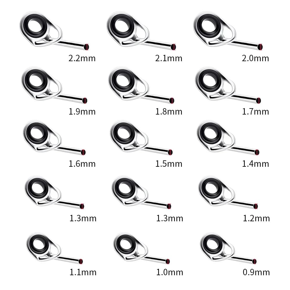 10 pièces de guides de canne à pêche télescopique et accessoires de réparation pour scion, diamètre