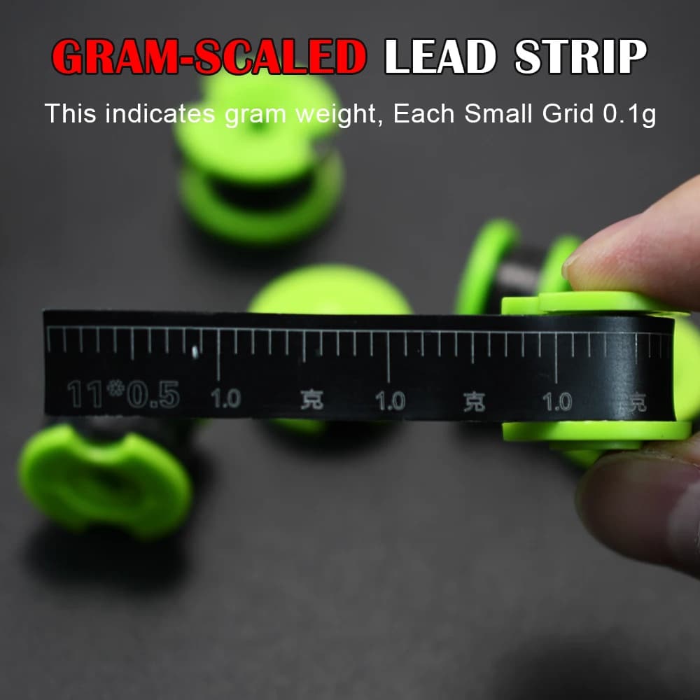 Plomb souple réglable Topranc 3 bandes graduées 0.1g par case pour pêche précise équilibrage
