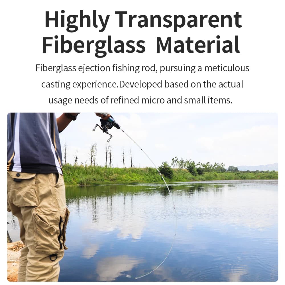 Canne truite ultralégère Fishingfans Mini Player 1.4m fibre de verre avec guides FUJI pour pêche fine