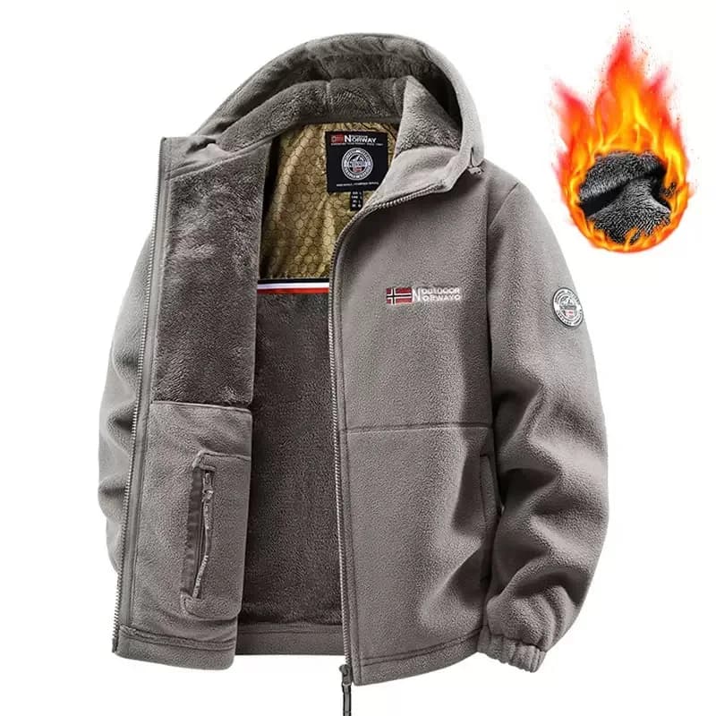 Veste laine mouton pêche hiver - Vêtement chaud rétro pour pêche traditionnelle