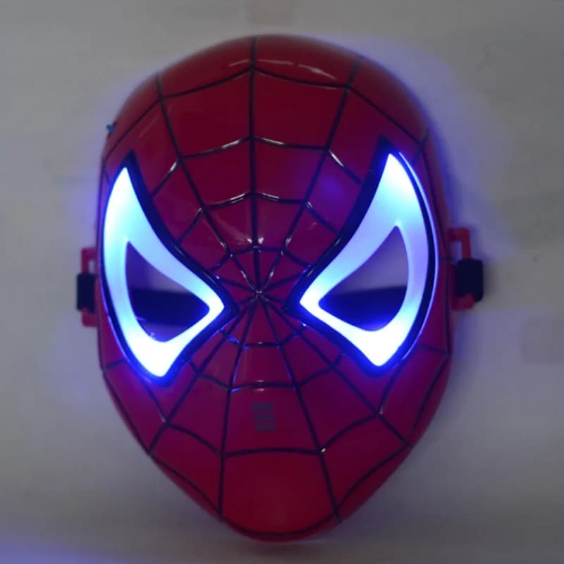 Masque cosplay Spider-Man LED - Déguisement super-héros pour fêtes pêche thématiques