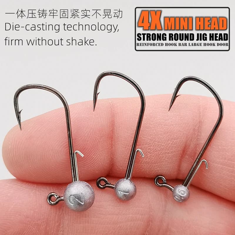 Têtes de jig Mr JigginG 10 pièces ultra légères 0.6g-2.7g pour leurres souples mini pêche