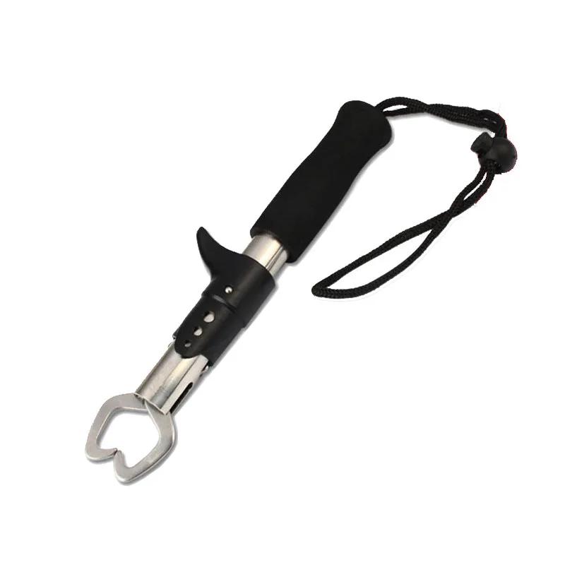 Pince à lèvres portable pour poisson avec pèse-poisson et mètre ruban - Outil de pêche en acier inoxydable