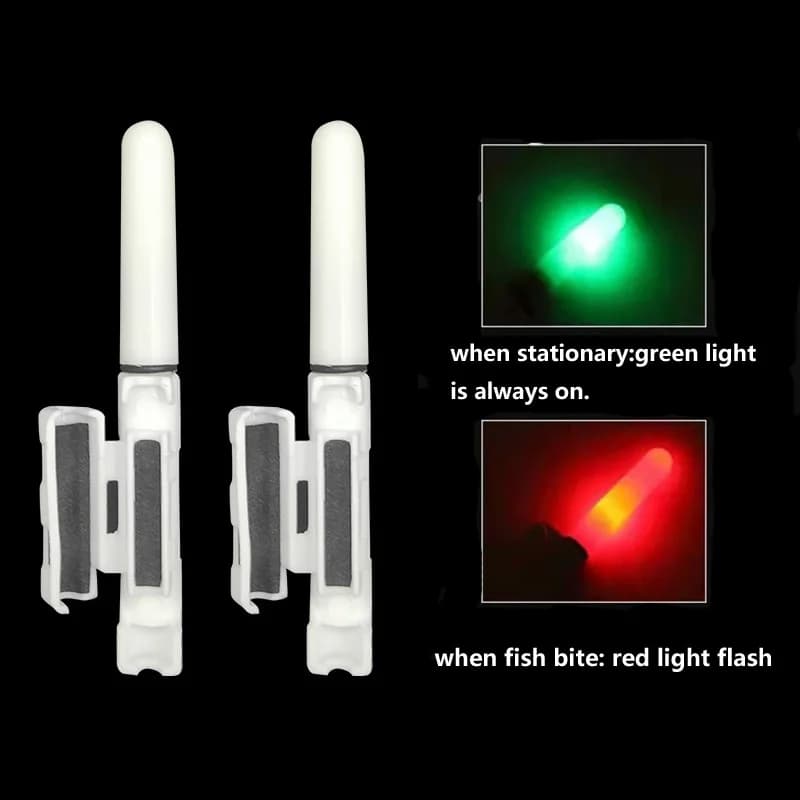 Canne électronique pêche lumière rouge clignotante batterie CR425 recharge USB nuit
