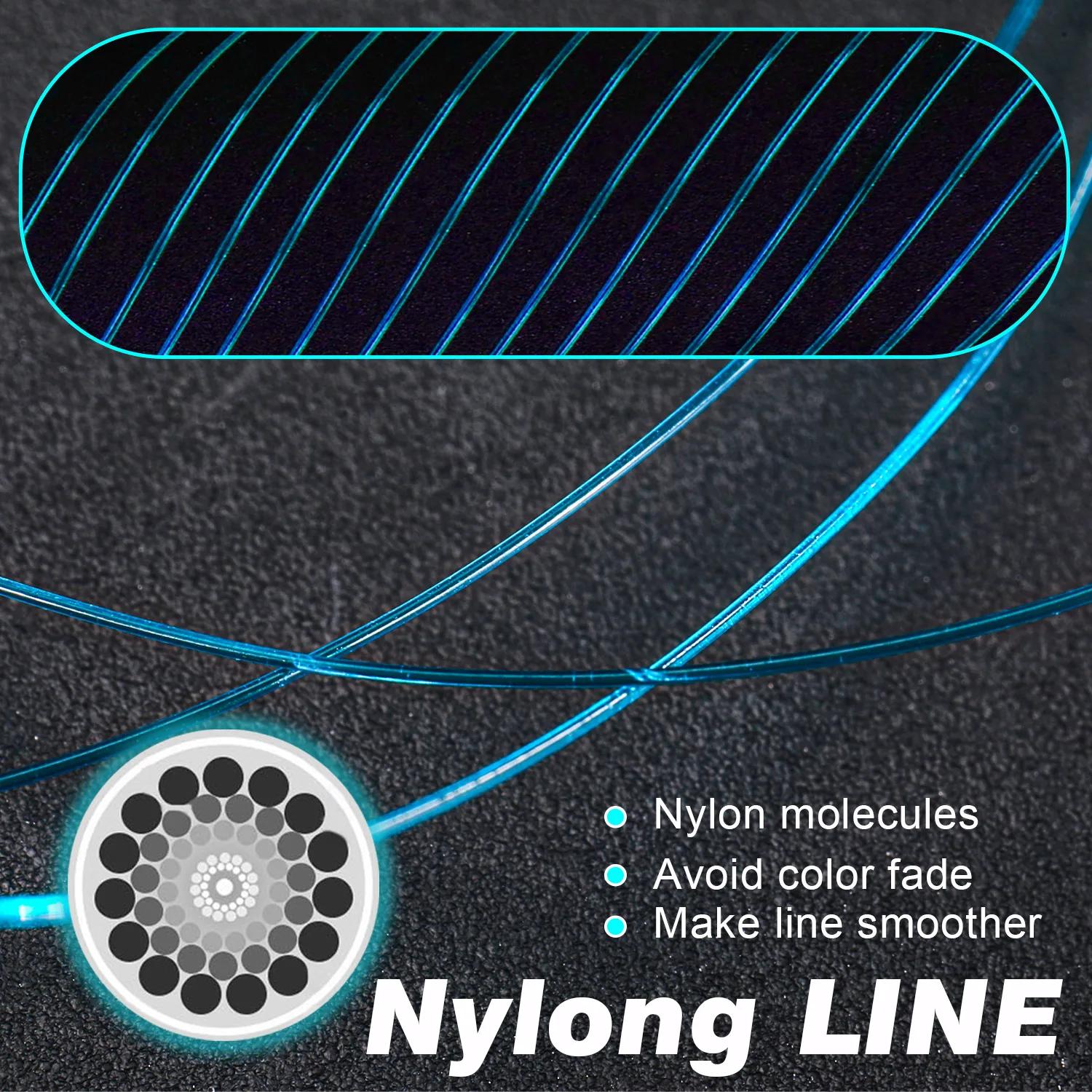 Ligne nylon Sougayilang monofilament 500M 0.14-0.50mm pêche eau douce matériau supérieur