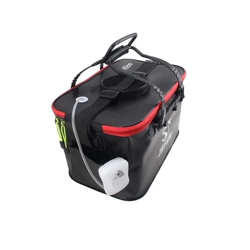 Seau de pêche pliable EVA sans pompe à oxygène pour transporter vos poissons vivants en extérieur