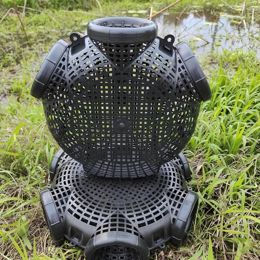 Piège à écrevisses et poissons 3/6/8 trous cage plastique facile à installer pêche crustacés