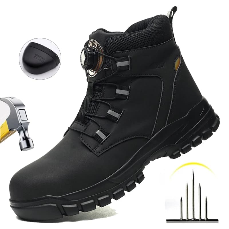 Bottes de sécurité étanches homme - Semelle anti-perforation pour pêche en rivière et travail