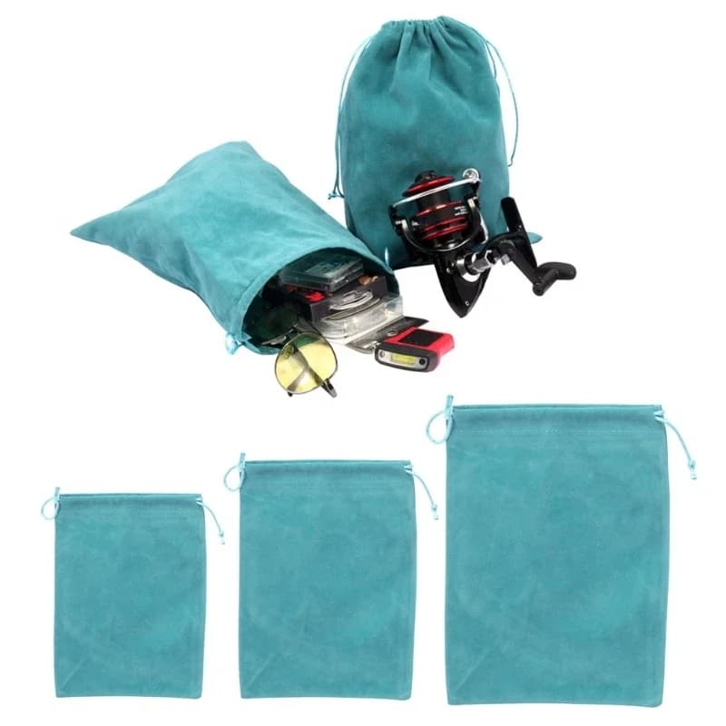 Sac de protection pour moulinets de pêche - Poche de rangement portable avec cordon de serrage