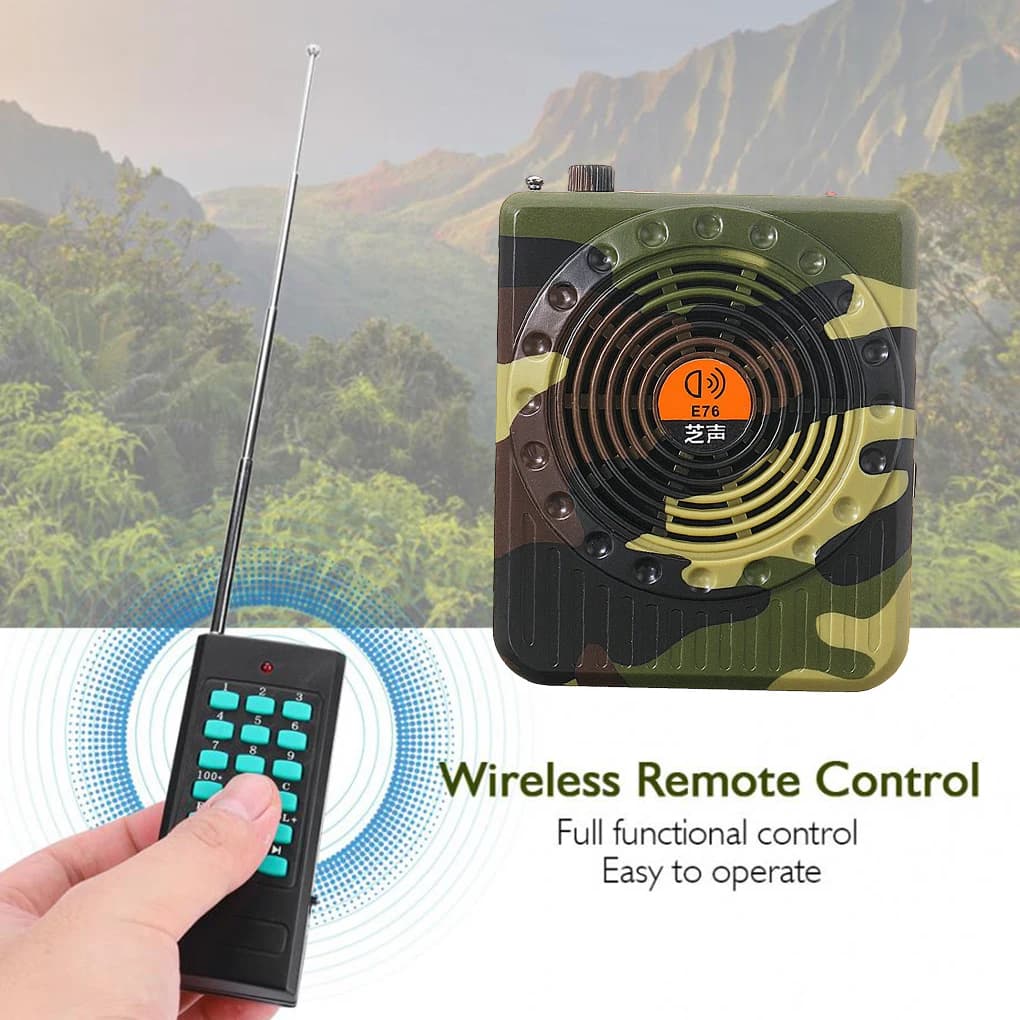 Amplificateur son professionnel petite taille télécommande pour appeaux leurres chasse