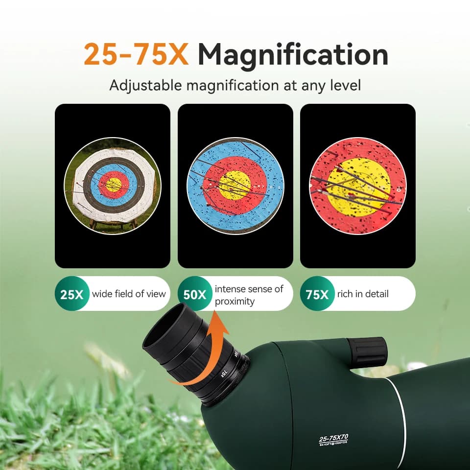 Lunette d'observation SVBONY 50-80mm zoom puissante étanche longue portée pour équipement tir et camping