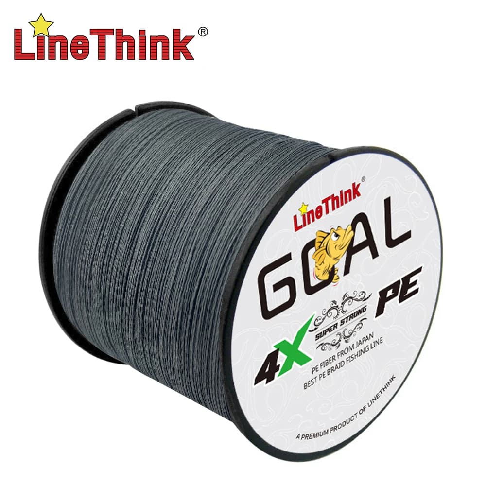 Ligne de pêche tressée PE 4 brins Goal 300m 500m, ultra résistante pour la pêche en mer