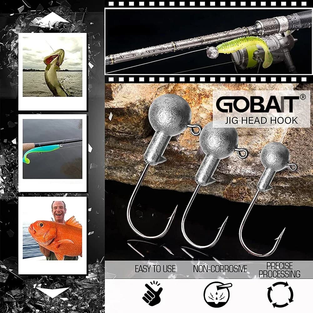 Kit pêche complet 10 leurres souples + 3 têtes plombées - leurres T-tail pour carpe et carnassiers
