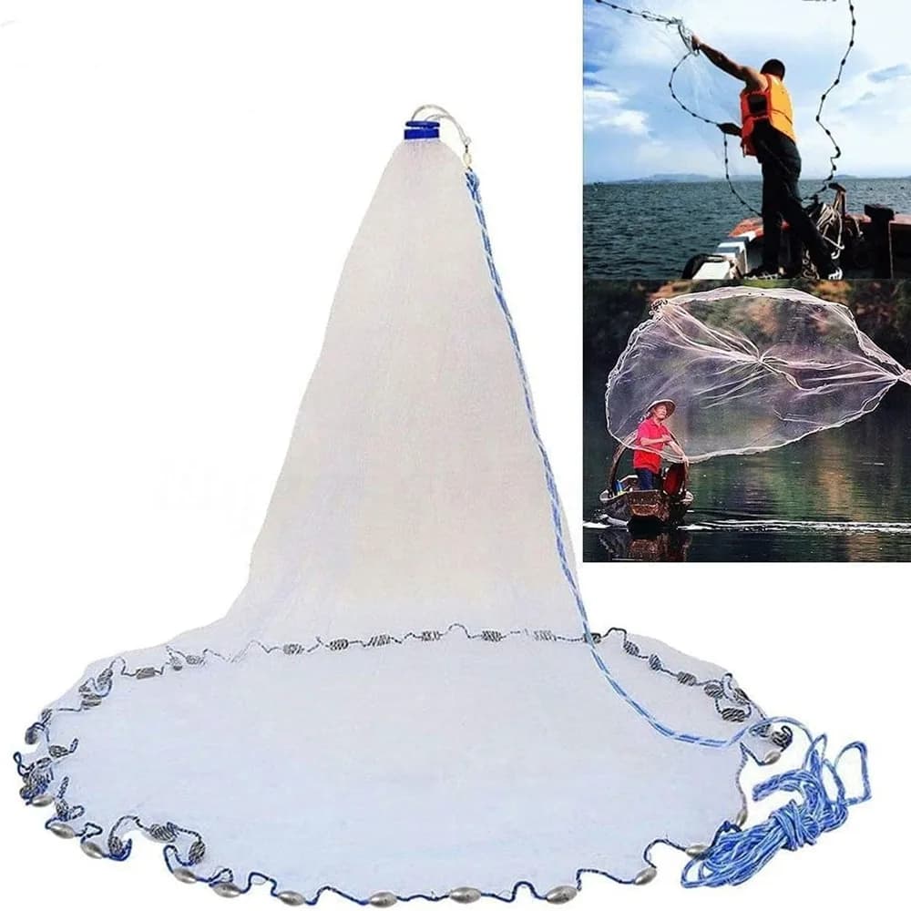 Filet de lancer pêche en mer américain pour appâts et poissons fourrage 3 à 10 pieds