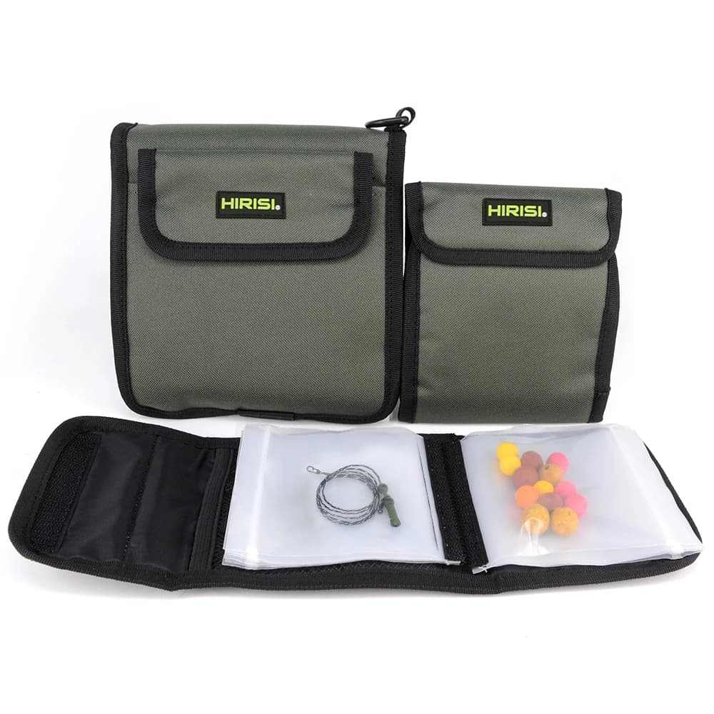 Sac de rangement transparent pour montages de pêche à la carpe - Portefeuille à hair rigs W122