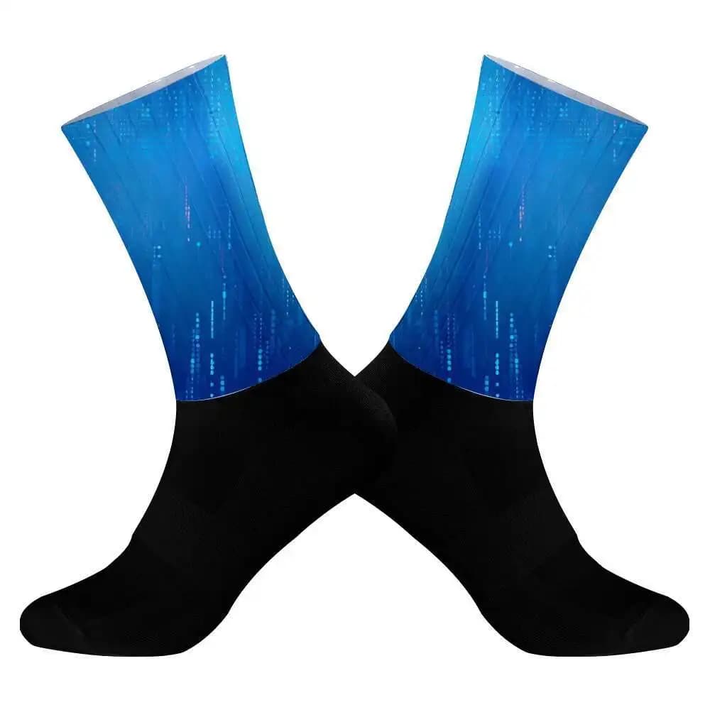 Chaussettes cyclisme été 2024 aérodynamiques - Anti-dérapage sans couture respirables hommes