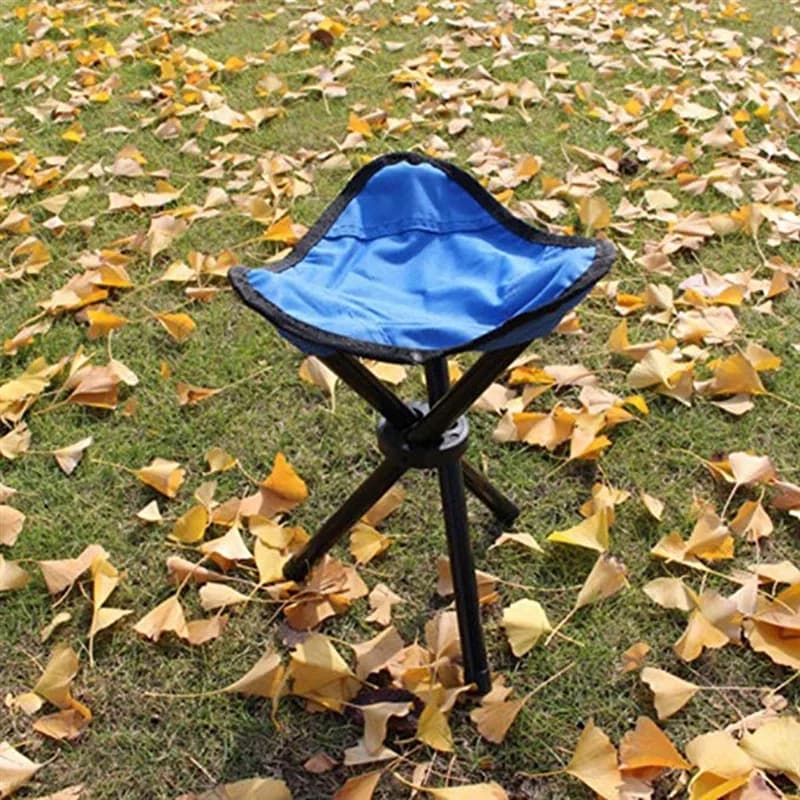 Tabouret pliant 3 pieds portable pêche - Siège léger camping voyage avec accessoires de pêche