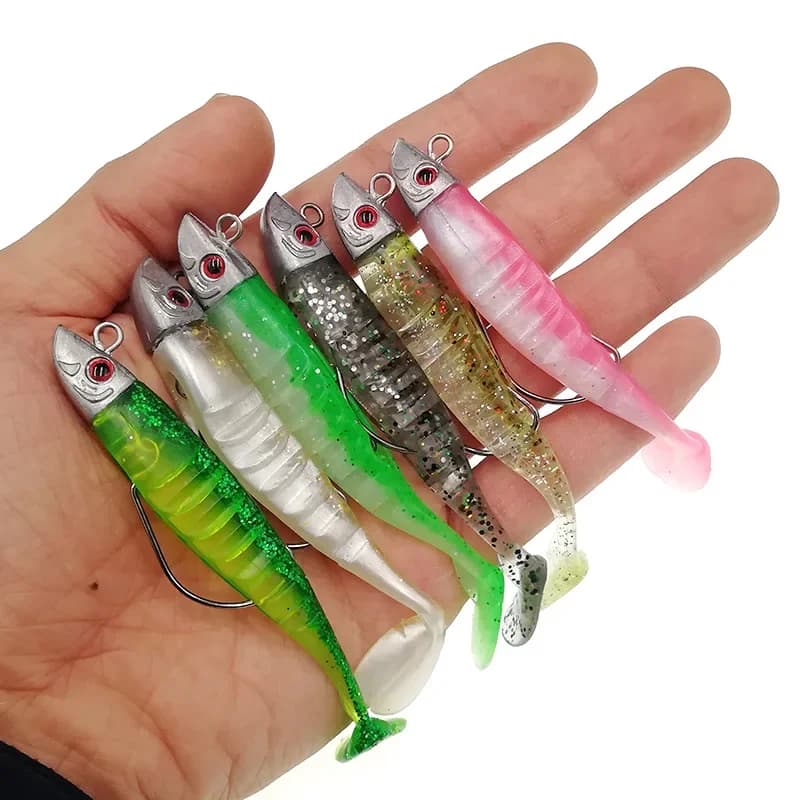 Leurre souple jigging 10cm 15g et 13cm 26g pour pêche en mer leurre T-tail silure bar