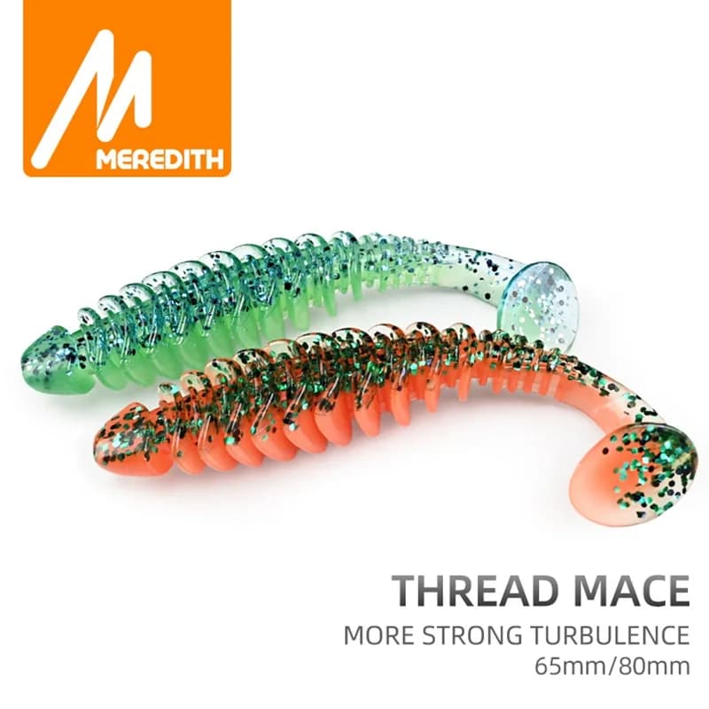 Leurres souples MEREDITH 65-80mm pour pêche à la carpe - Appâts silicone haute performance avec animation réaliste
