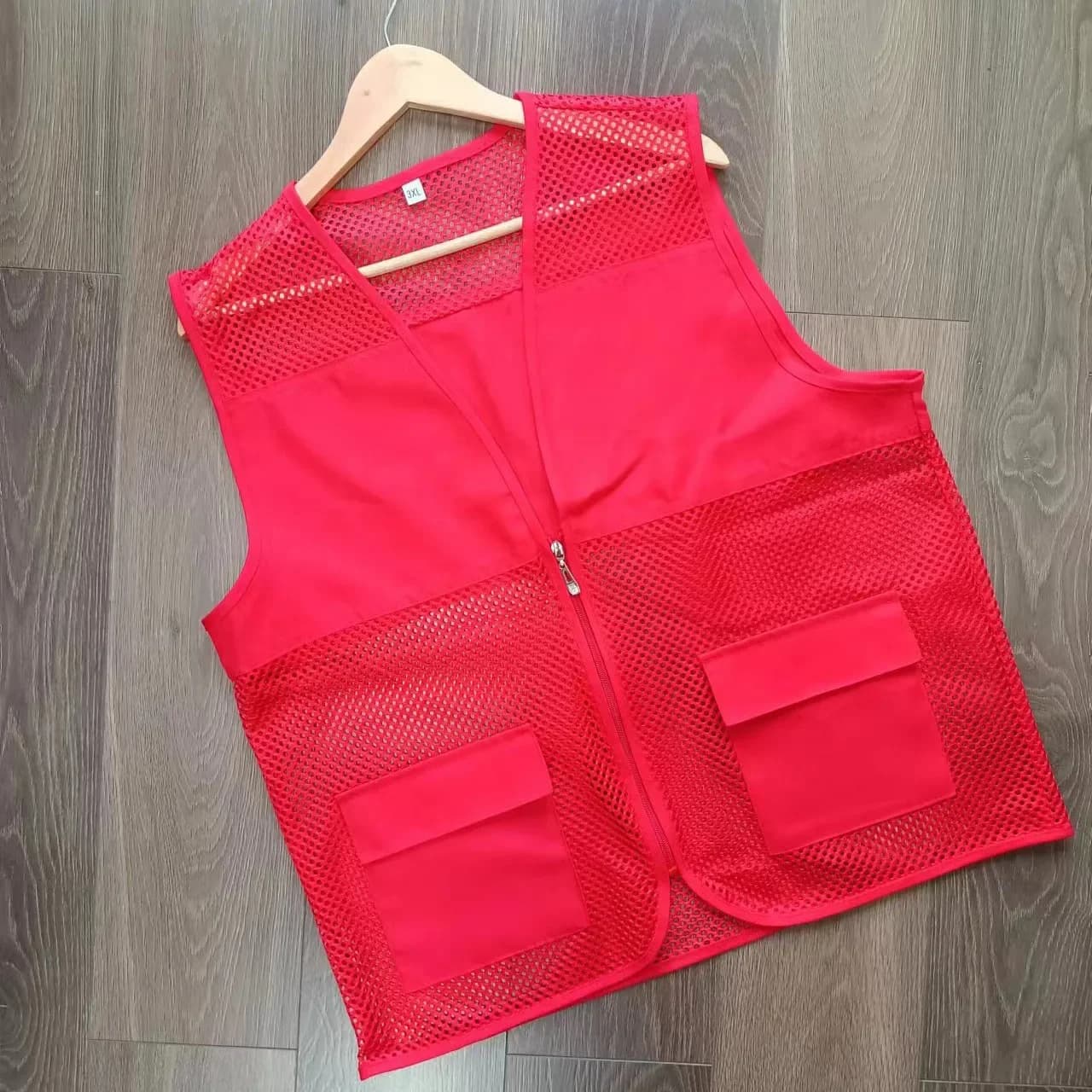 Veste bénévole pêche personnalisable - Veste maille style filet de pêche pour enfants et adultes