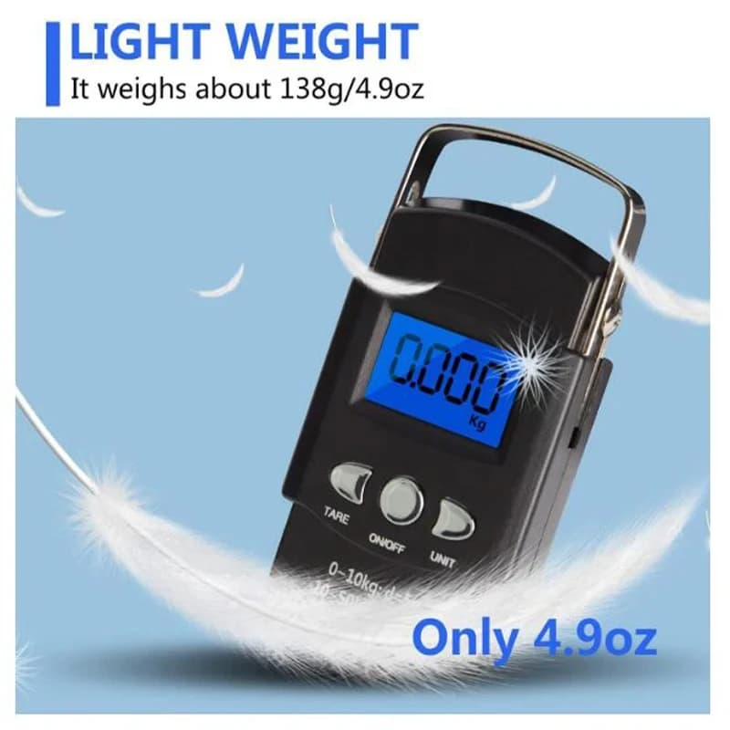 Mini balance multifonction 50kg/10g électronique portable avec règle - Outil pêche et voyage numérique compact