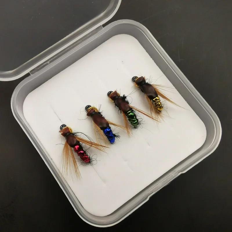 Kit mouches artificielles pêche truite nymphs scuds insectes leurres 4 8 32 pièces pour pêche à la mouche