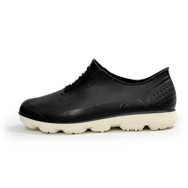 Bottes de pluie homme basse imperméables anti-dérapantes chaussures à enfiler doublure polaire