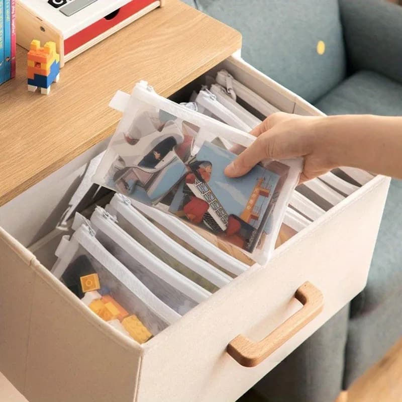 5 pochettes zippées étanches mesh pour rangement leurres pêche documents bureau école
