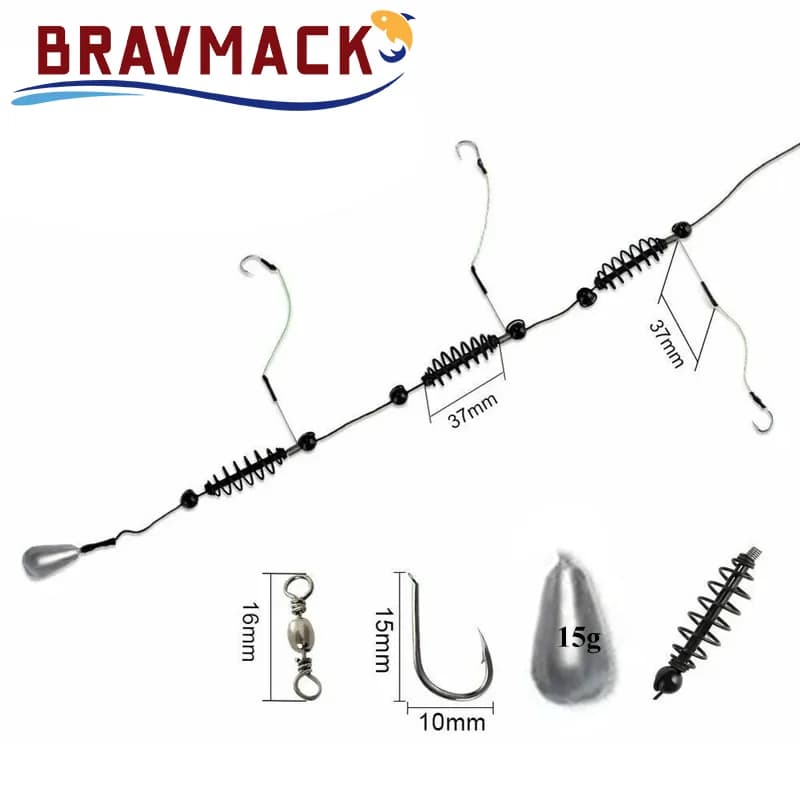 Kit de leurres de pêche appâts avec cage amorceur pour silure et carpe hameçons barbelés