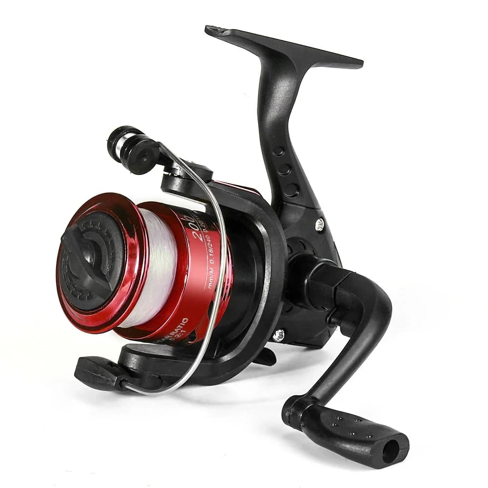 Moulinet spinning DNDYUJU 5.2:1 avec ligne et leurres inclus pour pêche au lancer en mer et rivière