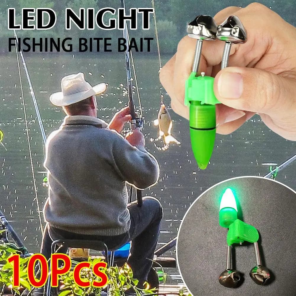 Alarme de touche pêche avec 10-100 clips à cloches jumelles - Détecteur de morsure pour canne à pêche 2024