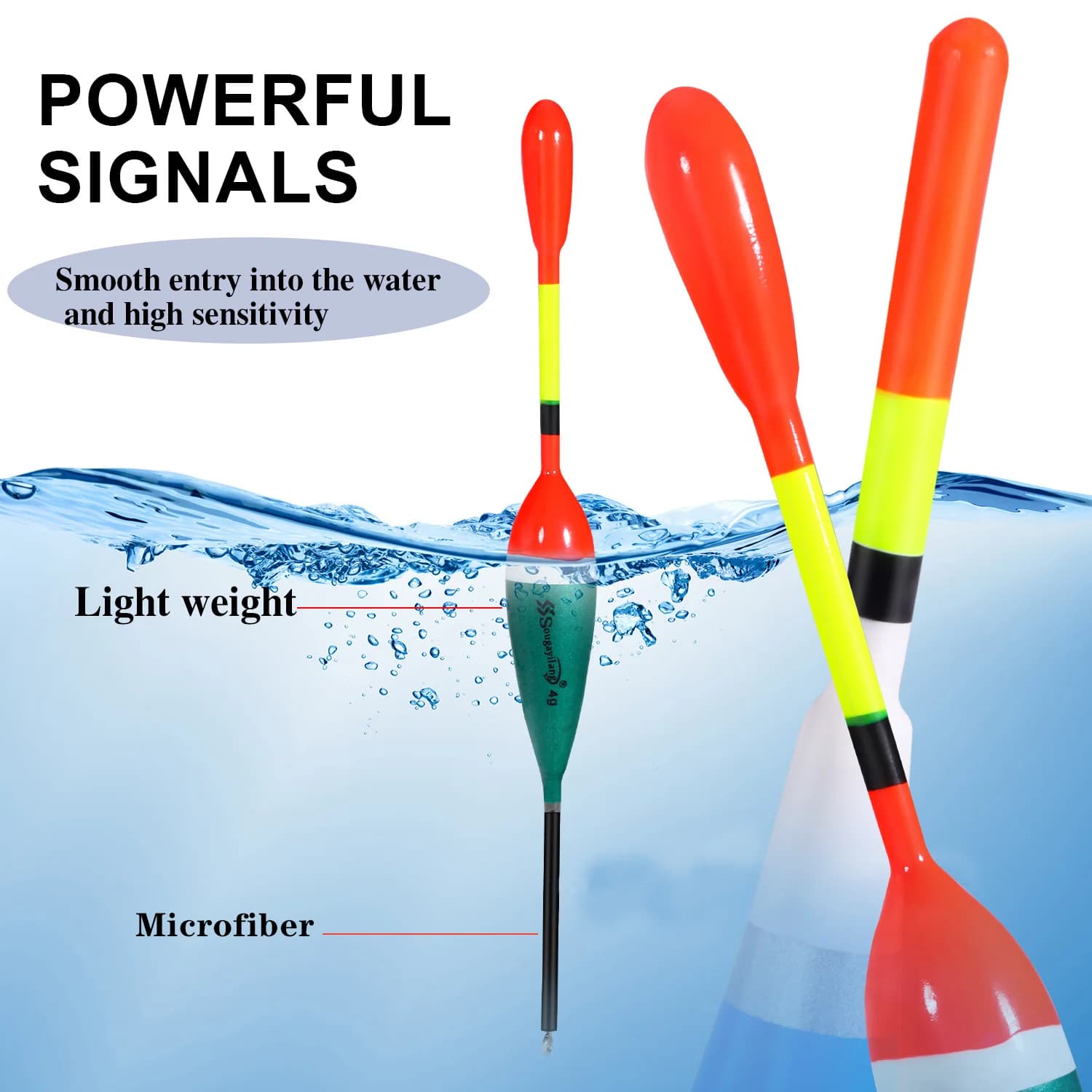 Kit de flotteurs de pêche Sougayilang 10 pièces, bouchons verticaux professionnels pour leurres et appâts