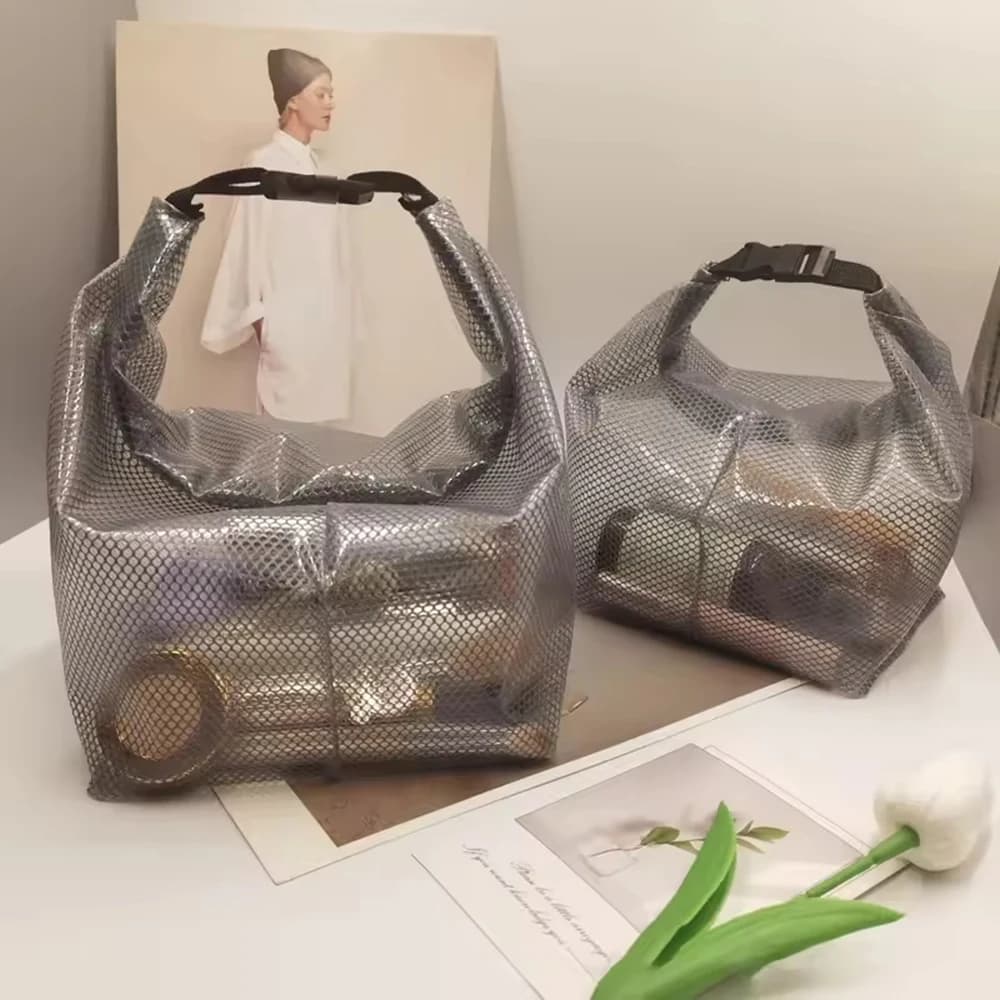 Pochette rangement maquillage voyage grande capacité - Sac étanche main piscine extérieur
