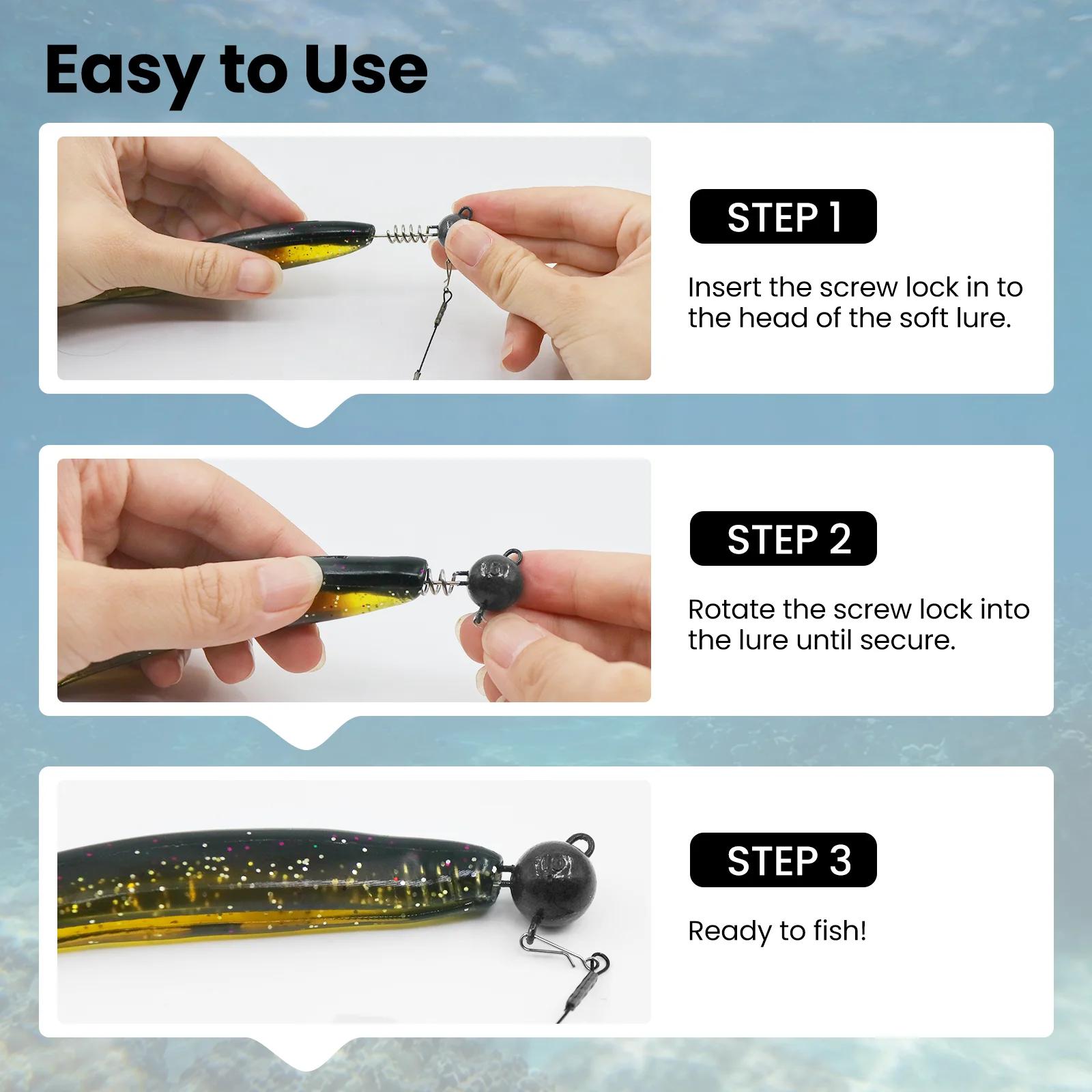 Montage Stinger Rig 9KM Pour Brochet Avec Tête Plombée Hameçons Triples Pêche Aux Leurres Souples Occasions Lac Mer