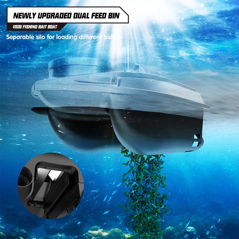 Bateau appât GPS LOKEEVAN V030 carpe 9 zones pêche 12V sondeur traîne leurre nid haute vitesse