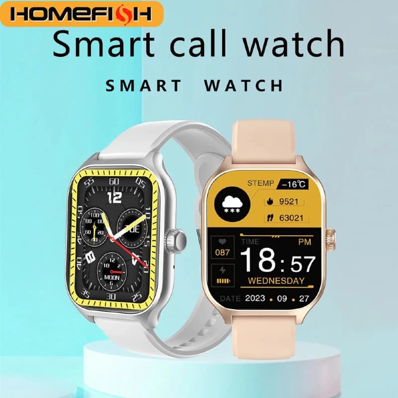 Montre connectée HOMEFISH H9 - Appels Bluetooth, surveillance sommeil, modes sport et fréquence cardiaque