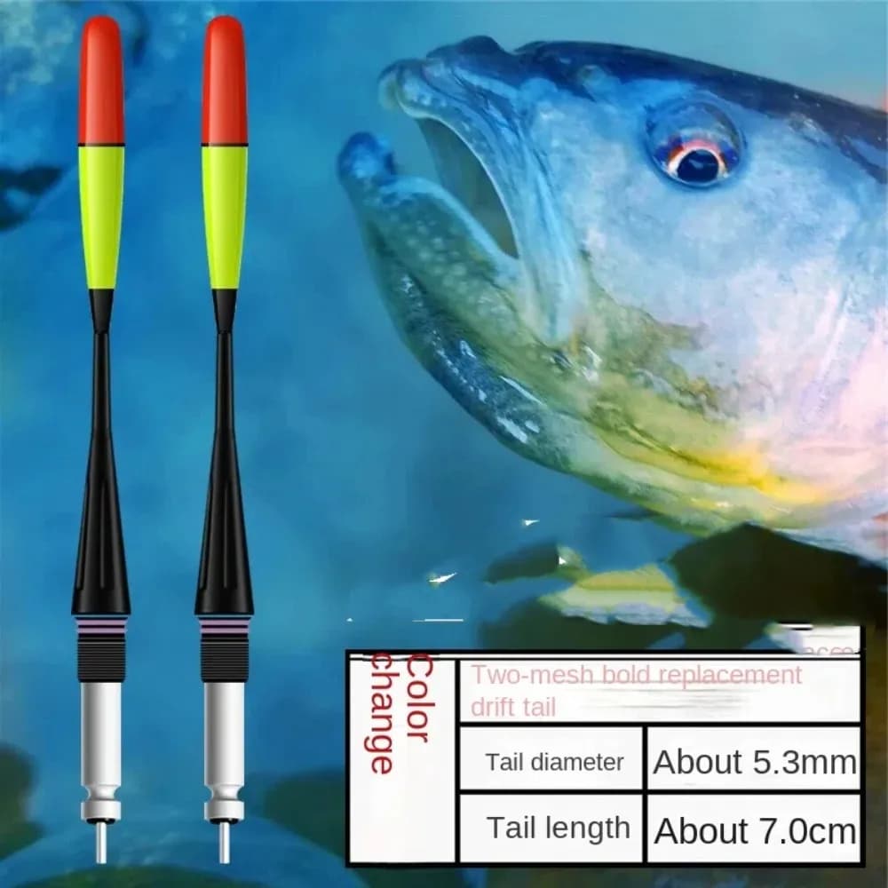 Flotteur électronique LED ultra sensible pour pêche de nuit, 2 pièces lumineuses et étanches